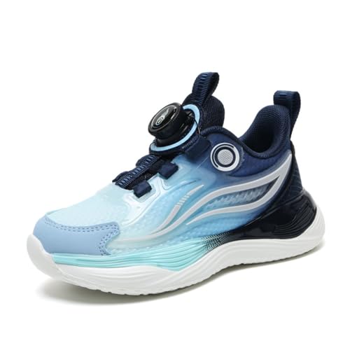 YUSOGOO Kinderschuhe Turnschuhe Jungen Sportschuhe Kinder Hallenschuhe mädchen Leichte Atmungsaktive Laufschuhe Modische Sneaker (Blau,38) von YUSOGOO