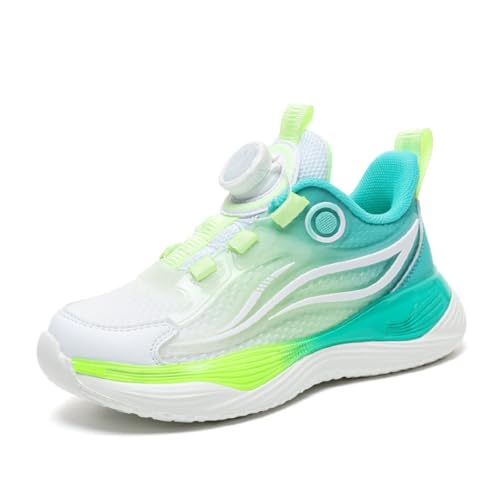 YUSOGOO Kinderschuhe Turnschuhe Jungen Sportschuhe Kinder Hallenschuhe mädchen Leichte Atmungsaktive Laufschuhe Modische Sneaker (Grüner,38) von YUSOGOO