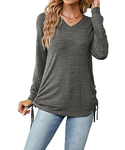 YUTILA Damen Einfarbig Langarmshirt Casual Shirt Pullover Freizeitkleidung von YUTILA