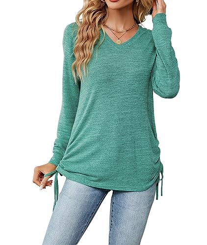 YUTILA Damen Einfarbig Langarmshirt Casual Shirt Pullover Freizeitkleidung von YUTILA