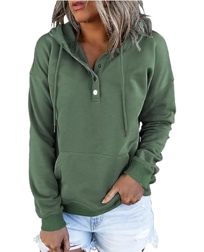 YUTILA Damen Kapuzenpullover Sweatjacke Langarm Basic Hoodie Sweatshirt Kapuzenjacke Kapuzenpulli Casual Sport Style von YUTILA