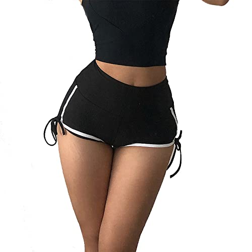 YUTILA Damen Mini Sport Kurze Shorts Tights Laufwshorts für Yoga Fitness Shorts von YUTILA