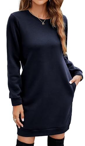 YUTILA Sweatkleid Damen Pulloverkleid Langarm Lange Herbst Winter Freizeitkleid YUTILA Sweatkleid Damen Pulloverkleid Langarm Lange Herbst Winter Freizeitkleid von YUTILA