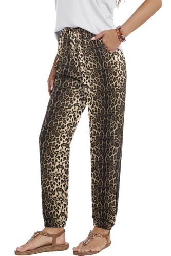 YUTILA Damen Sommer Lang Sommerhose - Leichte und Luftige High Waist Freizeithose - Casual, Lockere, Strandhose mit Kordelzug und Taschen von YUTILA