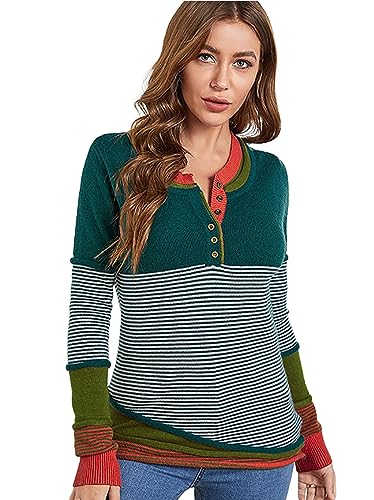 YUTILA Damen Strickpullover Einfache Mode Damen Warm Pullover Strick Pulli Winter Frauen Sweater Kaschmir Touch Pullunder von YUTILA