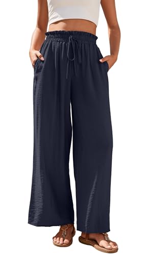 YUTILA Damen Weite Hosen Sommer Boho Strandhose Leichte und Luftige High Waist Freizeithose Casual, Lockere,Muster,Boho,Strandhose mit Kordelzug und Taschen YUTILA Damen Weite Hosen Sommer Boho Strandhose Leichte und Luftige High Waist Freizeithose Casual, Lockere,Muster,Boho,Strandhose mit Kordelzug und Taschen von YUTILA