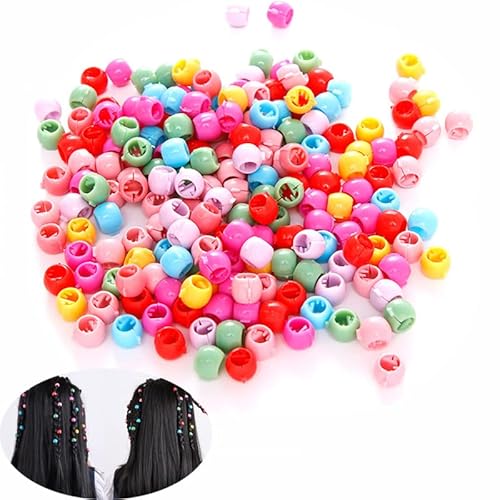 100 Stück Mini Haarklammer Clips YUTOU Haarklauenclips Klein Haargreifer Haarclips Hair Beads Haarperlen Haarspangen Regenbogen Clip Kunststoff Haar Klammern für Mädchen Frauen Zubehör von YUTOU