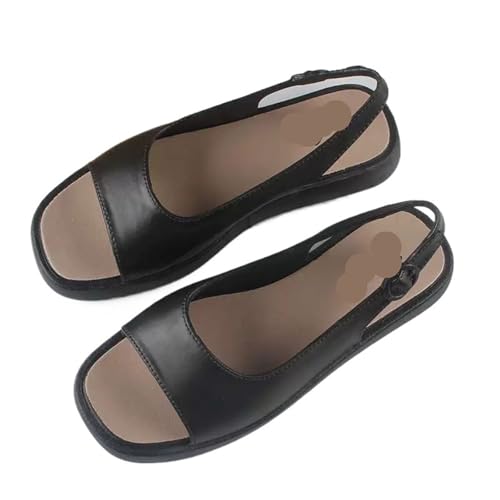 YUTUGTSJ Slide Sandalen for Frauen Arch Support Toe Damenmode Solid(Black,40-41) von YUTUGTSJ