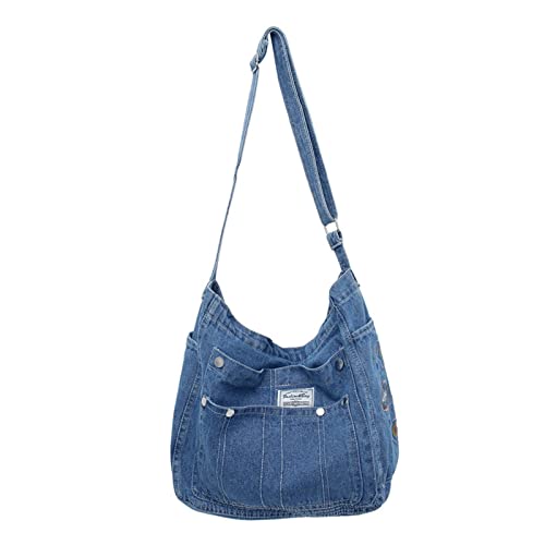 YUUJUUI Vintage-Jeans-Umhängetasche For Damen, Lässige Canvas-Handtasche Mit Großem Fassungsvermögen von YUUJUUI