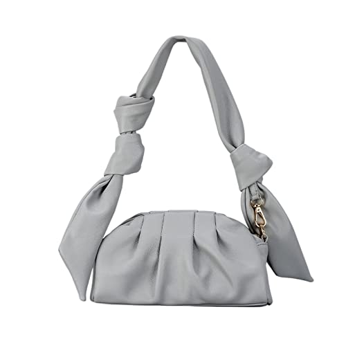 YUUJUUI Weiche PU-gefaltete Cloud-Unterarmtasche For Damen, Geknotete Handtasche, Dumpling, One-Shoulder-Diagonaltasche von YUUJUUI