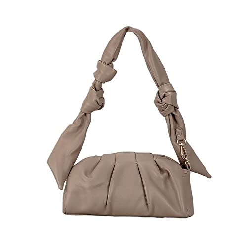 YUUJUUI Weiche PU-gefaltete Cloud-Unterarmtasche For Damen, Geknotete Handtasche, Dumpling, One-Shoulder-Diagonaltasche von YUUJUUI