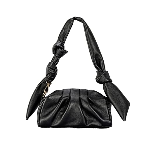 YUUJUUI Weiche PU-gefaltete Cloud-Unterarmtasche For Damen, Geknotete Handtasche, Dumpling, One-Shoulder-Diagonaltasche von YUUJUUI