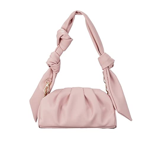 YUUJUUI Weiche PU-gefaltete Cloud-Unterarmtasche For Damen, Geknotete Handtasche, Dumpling, One-Shoulder-Diagonaltasche von YUUJUUI