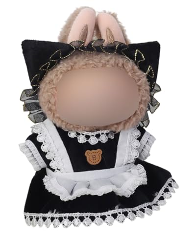 Puppenkleidung, Plüschpuppenkleidung, 17cm große Puppenkleidung, Mädchen schwarz-weiß von YUUSIKCO