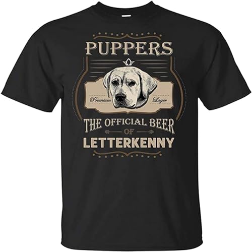 Puppers R The Offical Beer of Letterkenny T-Shirt for Men Black XXL von YUWANG