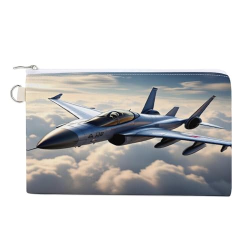 Bichon Frise at Home Münzgeldbörse mit Reißverschluss, Segeltuch, Kleingeldgeldbörse, tragbare Münztasche für Männer und Frauen, kleine Kosmetiktasche, Supersonic Fighter Jet, Einheitsgröße, Kleine Bichon Frise at Home Münzgeldbörse mit Reißverschluss, Segeltuch, Kleingeldgeldbörse, tragbare Münztasche für Männer und Frauen, kleine Kosmetiktasche, Supersonic Fighter Jet, Einheitsgröße, Kleine von YUXBVKRS