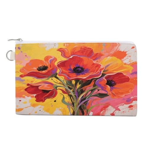 Drachen-Münzgeldbörse mit Reißverschluss, Segeltuch, Kleingeldgeldbörse, tragbare Münztasche für Männer und Frauen, kleine Kosmetiktasche, Mehrfarbiges Blumenmuster, Einheitsgröße, Kleine Drachen-Münzgeldbörse mit Reißverschluss, Segeltuch, Kleingeldgeldbörse, tragbare Münztasche für Männer und Frauen, kleine Kosmetiktasche, Mehrfarbiges Blumenmuster, Einheitsgröße, Kleine von YUXBVKRS