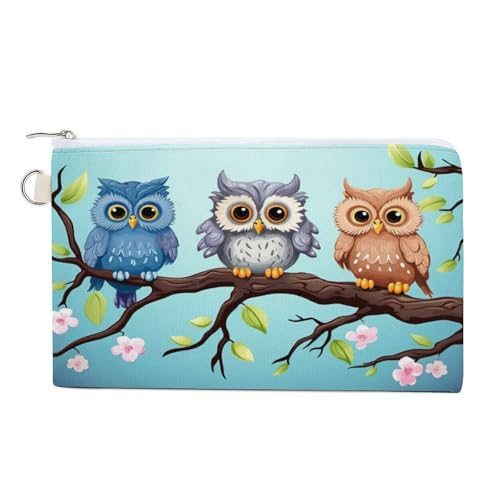 Flower Messenger.jpg Münzgeldbörse mit Reißverschluss, Segeltuch, Kleingeldtasche, tragbare Münztasche für Männer und Frauen, kleine Kosmetiktasche, Eulen auf einem Ast, Einheitsgröße, Kleine Flower Messenger.jpg Münzgeldbörse mit Reißverschluss, Segeltuch, Kleingeldtasche, tragbare Münztasche für Männer und Frauen, kleine Kosmetiktasche, Eulen auf einem Ast, Einheitsgröße, Kleine von YUXBVKRS