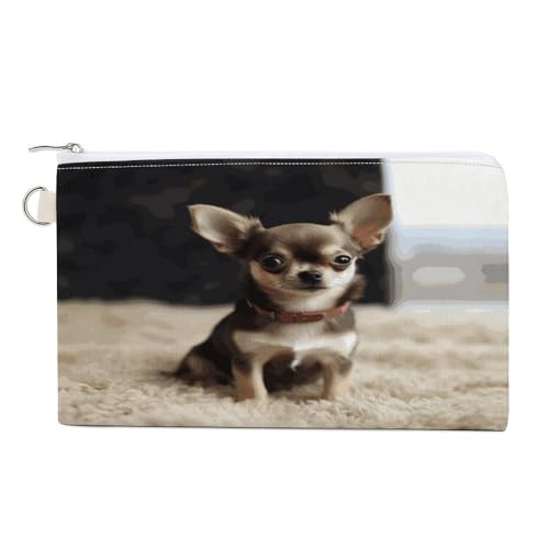 Flower Messenger.jpg Münzgeldbörse mit Reißverschluss, Segeltuch, Kleingeldtasche, tragbare Münztasche für Männer und Frauen, kleine Kosmetiktasche, Süßer Chihuahua, Einheitsgröße, Kleine Flower Messenger.jpg Münzgeldbörse mit Reißverschluss, Segeltuch, Kleingeldtasche, tragbare Münztasche für Männer und Frauen, kleine Kosmetiktasche, Süßer Chihuahua, Einheitsgröße, Kleine von YUXBVKRS