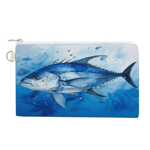 Geldbörse mit Weidenzweig-Zeichnung, mit Reißverschluss, Segeltuch, Kleingeldbörse, tragbare Münztasche für Männer und Frauen, kleine Kosmetiktasche, Blauer Fisch, Einheitsgröße, Kleine Münzgeldbörse Geldbörse mit Weidenzweig-Zeichnung, mit Reißverschluss, Segeltuch, Kleingeldbörse, tragbare Münztasche für Männer und Frauen, kleine Kosmetiktasche, Blauer Fisch, Einheitsgröße, Kleine Münzgeldbörse von YUXBVKRS