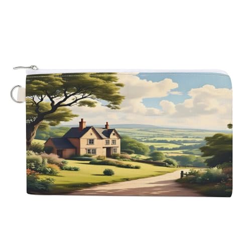 In A Melon Münzbörse mit Reißverschluss, Segeltuch, Kleingeldtasche, tragbare Münztasche für Männer und Frauen, kleine Kosmetiktasche, Blick auf das Landhaus, Einheitsgröße, Kleine Münzgeldbörse In A Melon Münzbörse mit Reißverschluss, Segeltuch, Kleingeldtasche, tragbare Münztasche für Männer und Frauen, kleine Kosmetiktasche, Blick auf das Landhaus, Einheitsgröße, Kleine Münzgeldbörse von YUXBVKRS