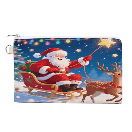 Münzbörse mit Totenköpfen und brennenden Flammen, mit Reißverschluss, Segeltuch, tragbar, Münzbeutel für Männer und Frauen, kleine Kosmetiktasche, Weihnachtsmann, Einheitsgröße, Kleine Münzgeldbörse Münzbörse mit Totenköpfen und brennenden Flammen, mit Reißverschluss, Segeltuch, tragbar, Münzbeutel für Männer und Frauen, kleine Kosmetiktasche, Weihnachtsmann, Einheitsgröße, Kleine Münzgeldbörse von YUXBVKRS