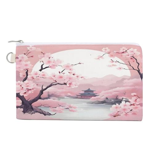 Münzbörse mit geometrischem Muster, mit Reißverschluss, Segeltuch, tragbar, für Damen und Herren, kleine Kosmetiktasche, Cherry Blossom, Einheitsgröße, Kleine Münzgeldbörse Münzbörse mit geometrischem Muster, mit Reißverschluss, Segeltuch, tragbar, für Damen und Herren, kleine Kosmetiktasche, Cherry Blossom, Einheitsgröße, Kleine Münzgeldbörse von YUXBVKRS