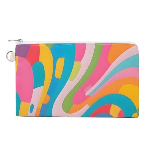 Münzbörse mit geometrischem Muster, mit Reißverschluss, Segeltuch, tragbar, für Damen und Herren, kleine Kosmetiktasche, Farbe: Wirbel, Einheitsgröße, Kleine Münzgeldbörse Münzbörse mit geometrischem Muster, mit Reißverschluss, Segeltuch, tragbar, für Damen und Herren, kleine Kosmetiktasche, Farbe: Wirbel, Einheitsgröße, Kleine Münzgeldbörse von YUXBVKRS