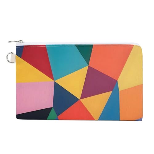 Münzbörse mit geometrischem Muster, mit Reißverschluss, Segeltuch, tragbar, für Damen und Herren, kleine Kosmetiktasche, Geometrische Muster, Einheitsgröße, Kleine Münzgeldbörse Münzbörse mit geometrischem Muster, mit Reißverschluss, Segeltuch, tragbar, für Damen und Herren, kleine Kosmetiktasche, Geometrische Muster, Einheitsgröße, Kleine Münzgeldbörse von YUXBVKRS
