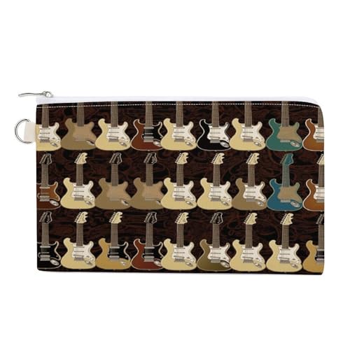 Münzbörse mit geometrischem Muster, mit Reißverschluss, Segeltuch, tragbar, für Damen und Herren, kleine Kosmetiktasche, Gitarrenmuster, Einheitsgröße, Kleine Münzgeldbörse Münzbörse mit geometrischem Muster, mit Reißverschluss, Segeltuch, tragbar, für Damen und Herren, kleine Kosmetiktasche, Gitarrenmuster, Einheitsgröße, Kleine Münzgeldbörse von YUXBVKRS