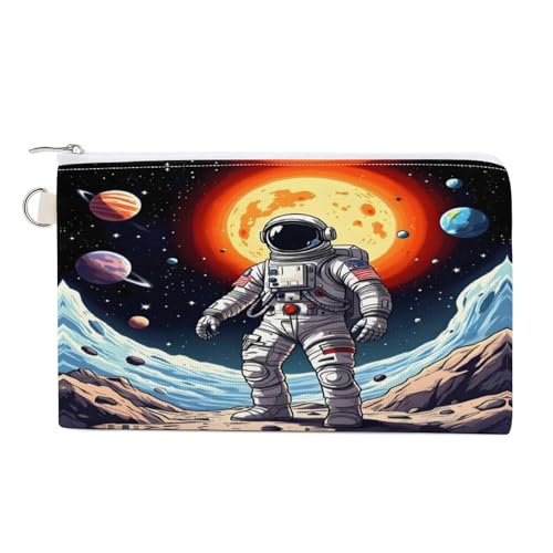Planetarische Astronauten-Szene, Münzbörse mit Reißverschluss, Segeltuch, Kleingeldtasche, tragbare Münztasche für Männer und Frauen, kleine Kosmetiktasche, Planetarische Astronauten-Szene Planetarische Astronauten-Szene, Münzbörse mit Reißverschluss, Segeltuch, Kleingeldtasche, tragbare Münztasche für Männer und Frauen, kleine Kosmetiktasche, Planetarische Astronauten-Szene von YUXBVKRS