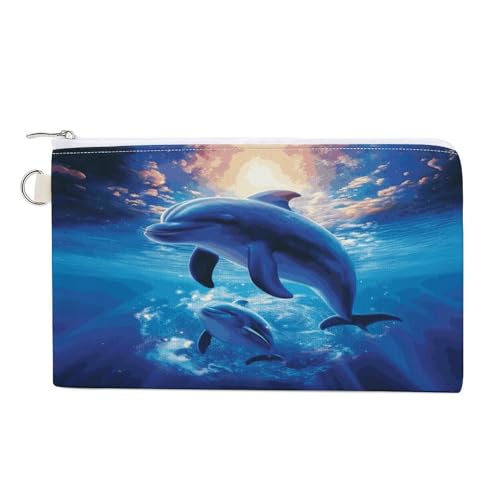 Süße Delfin-Münzgeldbörse mit Reißverschluss, Segeltuch, Kleingeldgeldbörse, tragbare Münztasche für Männer und Frauen, kleine Kosmetiktasche, Süße Delfine, Einheitsgröße, Kleine Münzgeldbörse Süße Delfin-Münzgeldbörse mit Reißverschluss, Segeltuch, Kleingeldgeldbörse, tragbare Münztasche für Männer und Frauen, kleine Kosmetiktasche, Süße Delfine, Einheitsgröße, Kleine Münzgeldbörse von YUXBVKRS