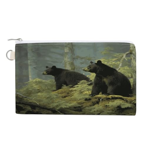 Süße Katzen-Geldbörse mit Reißverschluss, Segeltuch, Kleingeldbörse, tragbare Münztasche für Männer und Frauen, kleine Kosmetiktasche, Schwarze Bären, Einheitsgröße, Kleine Münzgeldbörse Süße Katzen-Geldbörse mit Reißverschluss, Segeltuch, Kleingeldbörse, tragbare Münztasche für Männer und Frauen, kleine Kosmetiktasche, Schwarze Bären, Einheitsgröße, Kleine Münzgeldbörse von YUXBVKRS