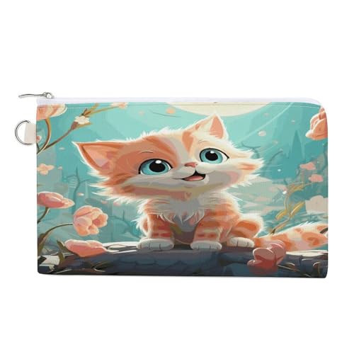 Süße Katzen-Geldbörse mit Reißverschluss, Segeltuch, Kleingeldbörse, tragbare Münztasche für Männer und Frauen, kleine Kosmetiktasche, Süße Katzen, Einheitsgröße, Kleine Münzgeldbörse Süße Katzen-Geldbörse mit Reißverschluss, Segeltuch, Kleingeldbörse, tragbare Münztasche für Männer und Frauen, kleine Kosmetiktasche, Süße Katzen, Einheitsgröße, Kleine Münzgeldbörse von YUXBVKRS