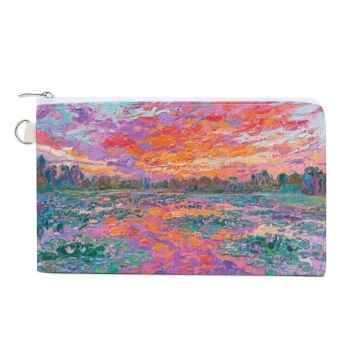 Waterlily Münzgeldbörse mit Reißverschluss, Segeltuch, Kleingeldtasche, tragbare Münztasche für Männer und Frauen, kleine Kosmetiktasche, Monet Seerose, Einheitsgröße, Kleine Münzgeldbörse Waterlily Münzgeldbörse mit Reißverschluss, Segeltuch, Kleingeldtasche, tragbare Münztasche für Männer und Frauen, kleine Kosmetiktasche, Monet Seerose, Einheitsgröße, Kleine Münzgeldbörse von YUXBVKRS
