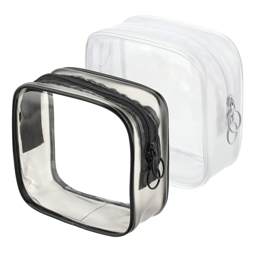 Kleine Kosmetiktasche, 2 Stück Makeup Bag Durchsichtige Reise Kosmetiktasche Kulturbeutel Durchsichtig Kosmetik Organizer Tasche Toiletry Kulturtasche Klein Für Geldbörse Essentials Damen Herren von YUXIANLB