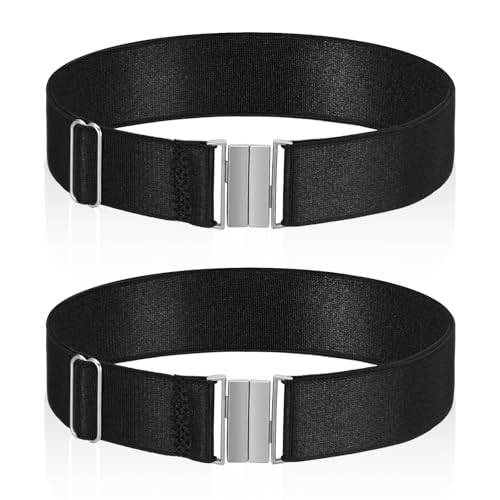 YUXIANLB 2 StüCk Verstellbarer StrumpfgüRtel füR Den Oberschenkel mit Schnalle üBergrößE Elastisch Schwarz StrumpfbäNder Den Oberschenkel mit Verstellbarer Schnalle füR Dicke Cosplay von YUXIANLB