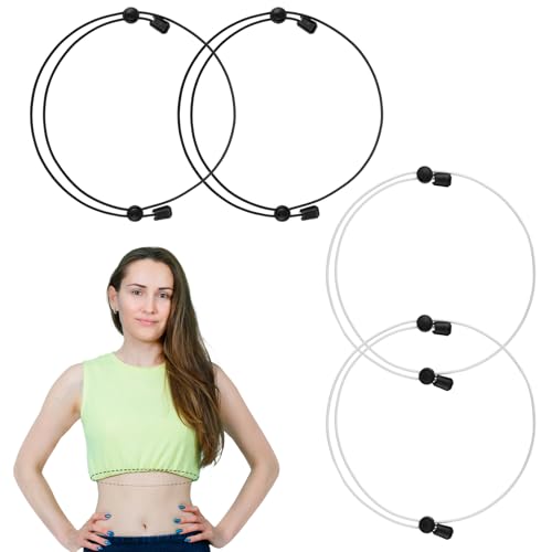 YUXIANLB 4 Stück verstellbare Hemd Halterungsbänder Elastische unsichtbare Shirt zum Einstecken von Blusen Top Büro Business Abendmode Vielseitig, Hemdenhalter für Herren Damen, Shirt Stay System, von YUXIANLB