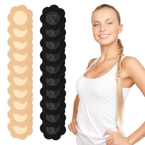 YUXIANLB 40 Stück Brustabdeckungen Brustwarzenabdeckungen Pasties Einweg-Pasties Brustabdeckungen Einweg-Brustwarzenabdeckungen BH-Pad aus Vliesstoffen Blütenblatt Selbstklebender No-Show-BH von YUXIANLB