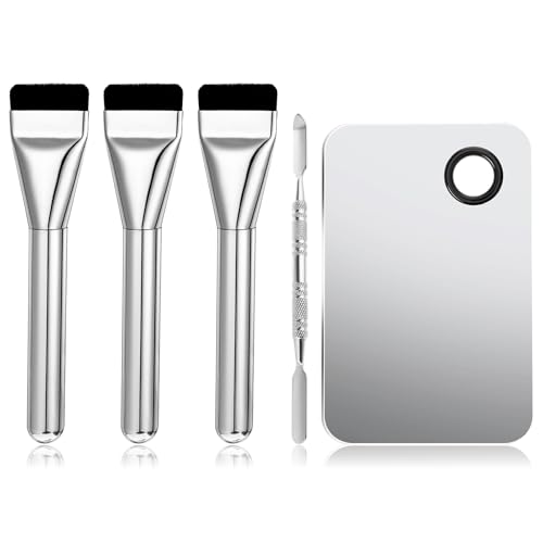 YUXIANLB 5-teiliges Make-up-Spachtel-Set inklusive Make-up-Mischpalette, Foundation-Palette, Pinsel, Farbstift, Make-up-Zubehör-Set zum Mischen und Speichern von Kosmetika, Lidschatten, Wimpern von YUXIANLB