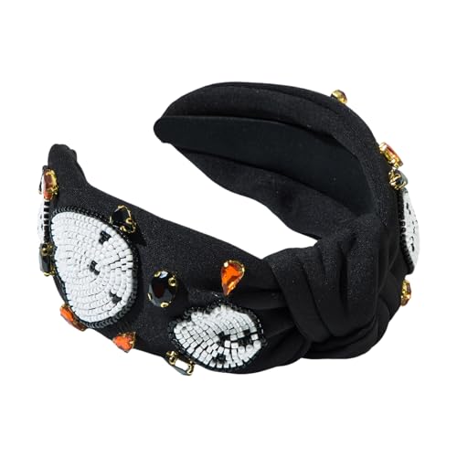 YUXITA Halloween Geknotetes Stirnband Lustiges Specter-Haarband mit Kürbis Kopfbedeckung Kürbis Kreatives Stirnband für Make-up von YUXITA