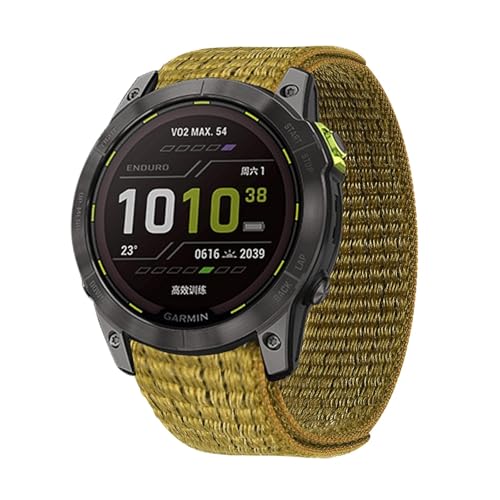 YUXUAN Nylon Ersatz - Sports - Armband kompatibel mit 22mm Garmin Fenix 8 47mm, Fenix 7 / Fenix 6 Pro/Fenix 6 Sapphire/Fenix 5 / Fenix 5 Plus / D2 Delta (Olivgrün) von YUXUAN