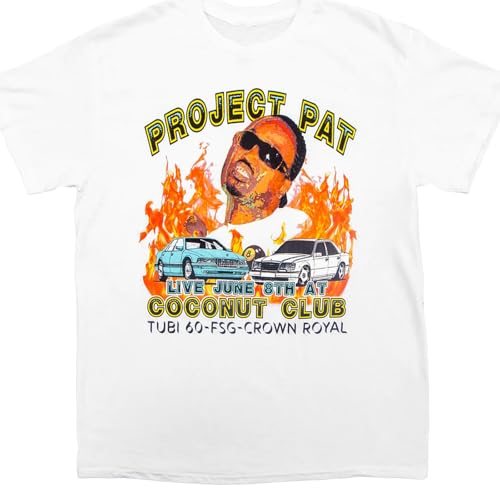 Project Pat Rapper Live T-Shirt White Short Sleeve von YUXUuruRTE