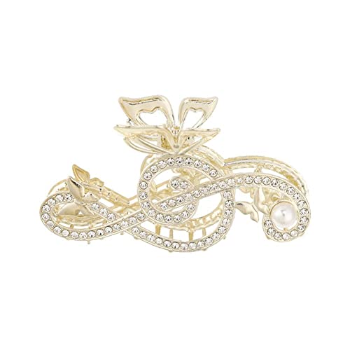Elegante Damen-Haarnadel Mode Musiknote Schmetterling Strass Typ Kopfschmuck Clip Hai Glitzer N7D8 Haarperle Luxus von YUYQAQ