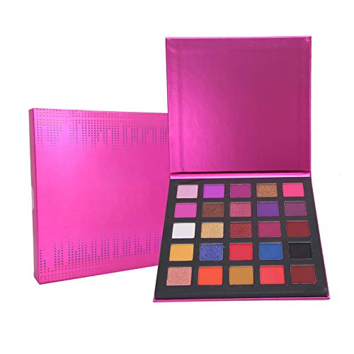 25 Farben Lidschatten-Palette, langlebiger Lidschatten-Schimmer Matt Lidschatten Pigmentiertes Kosmetikwerkzeug(#A) von YUYTE