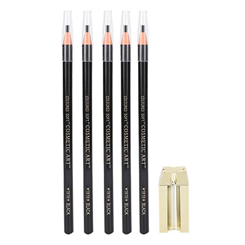 4 in 1 Augenbrauenstift Set, Augenbrauenstift Spitzer, Augenbrauenstift Tattoo Make Up und Microblading Zubehör Zum Markieren, Augenbrauen Make Up Kosmetische(Schwarzer Augenbrauenstift) von YUYTE