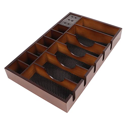 Barber Clipper Holder aus Holz, Großflächiger Barber Clipper Tray Organizer, Barber Clipper Tray Large Area Slide Resistant Wooden Barber Clipper Holder Organizer for Hair Beauty von YUYTE