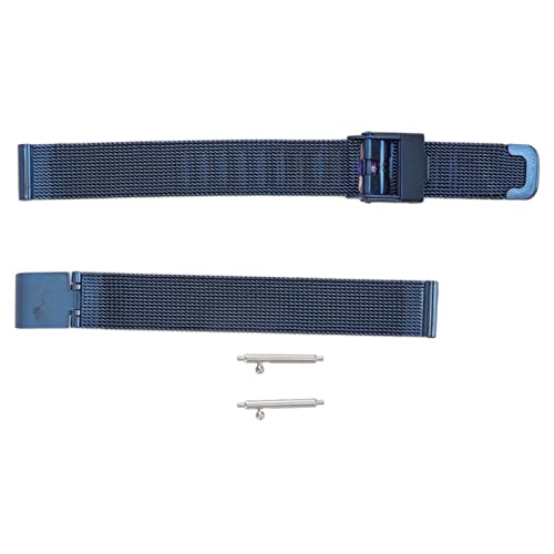 Uhrenarmband, Mesh Watch Strap 6/8/10/12/14/16/18/20/22 Mm Blau Ersatz Metallarmband Edelstahl Armbandverschluss Schnellverschluss Uhr Uhren Ersatzband für Damen Herren(16mm) von YUYTE