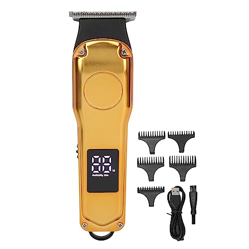 Elektrischer Haarschneider, Professionelles LED-Display, Komplettes Haarschneide-Set für Männer, Wiederaufladbarer USB-Haarschneider mit Starker Leistung von YUYTE