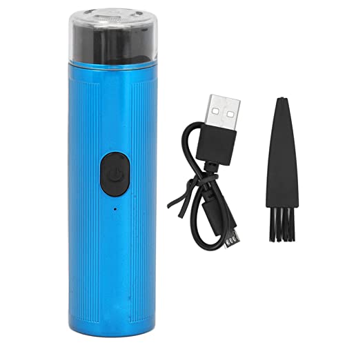 Elektrorasierer Mini-Rasierer Taschenrasierer für Männer USB Wiederaufladbar für Reiserasierer Touch-Up-Rasierer Kabellos Blau Grün Waschbar Tragbare Elektrorasur(Blau) von YUYTE